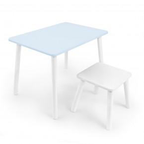 Детский комплект стол и табурет Rolti Baby (голубая столешница/белое сиденье/белые ножки) в Сургуте - surgut.mebel24.online | фото