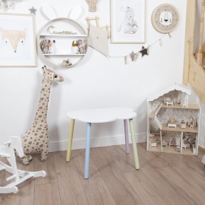 Детский стол Rolti Baby «Облачко»  (белый/цветной, массив березы/мдф) в Сургуте - surgut.mebel24.online | фото 1