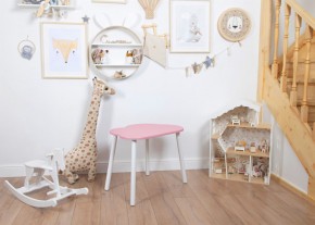 Детский стол Rolti Baby «Облачко»  (розовый/белый, массив березы/мдф) в Сургуте - surgut.mebel24.online | фото 1