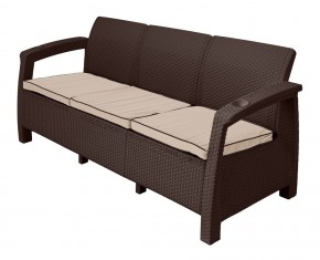 Диван Yalta Premium Sofa 3 Set (Ялта) шоколадный (+подушки под спину) в Сургуте - surgut.mebel24.online | фото