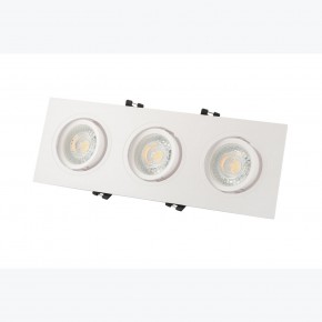 DK3023-WH Встраиваемый светильник, IP 20, 10 Вт, GU5.3, LED, белый, пластик в Сургуте - surgut.mebel24.online | фото 3