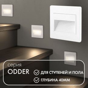 DK3050-WH Светильник встраиваемый в стену, IP 20, LED 3000, 1 Вт, белый, пластик в Сургуте - surgut.mebel24.online | фото 5