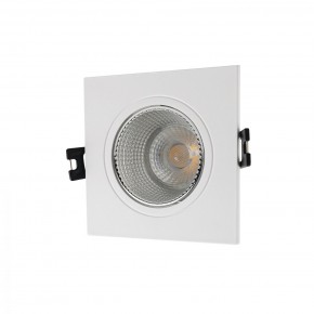DK3071-WH+CH Встраиваемый светильник, IP 20, 10 Вт, GU5.3, LED, белый/хром, пластик в Сургуте - surgut.mebel24.online | фото