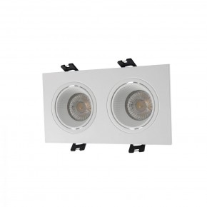 DK3072-WH Встраиваемый светильник, IP 20, 10 Вт, GU5.3, LED, белый/белый, пластик в Сургуте - surgut.mebel24.online | фото 1