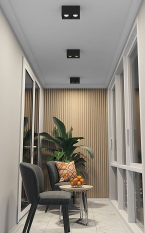 DK3085-BK+CH Светильник накладной IP 20, 10 Вт, GU5.3, LED, черный/хром, пластик в Сургуте - surgut.mebel24.online | фото 2