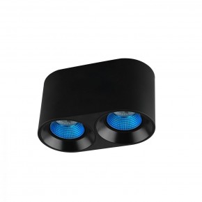 DK3096-BK+CY Светильник накладной IP 20, 10 Вт, GU5.3, LED, черный/голубой, пластик в Сургуте - surgut.mebel24.online | фото