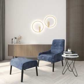 DK5035-SG Бра ROUND со светодиодом, IP20, 24W, 3000/4000/6500K, матовое золото, алюминий в Сургуте - surgut.mebel24.online | фото