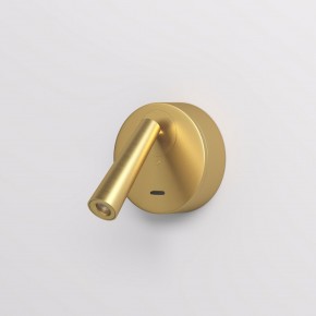 DK5072-SB Бра SHINE WALL со светодиодом, D104*H68, IP20, 3000К, 3W, RA?90, сатинированная латунь, алюминий в Сургуте - surgut.mebel24.online | фото 2