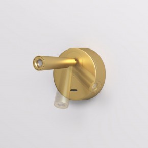 DK5072-SB Бра SHINE WALL со светодиодом, D104*H68, IP20, 3000К, 3W, RA?90, сатинированная латунь, алюминий в Сургуте - surgut.mebel24.online | фото 3