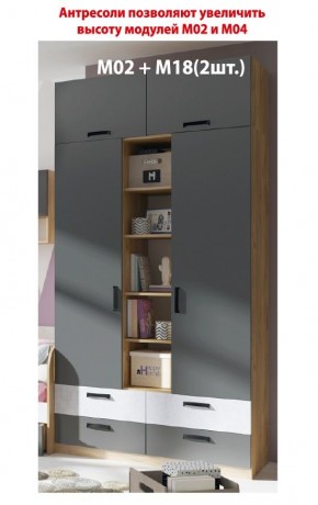 Дуглас (подростковая) М04 Шкаф с ящиками в Сургуте - surgut.mebel24.online | фото 4