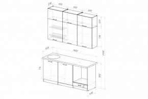 ДЮНА Кухонный гарнитур Макси 2 1800 мм в Сургуте - surgut.mebel24.online | фото 2