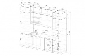 ГЛОРИЯ Кухонный гарнитур Экстра 2 (3000 мм) в Сургуте - surgut.mebel24.online | фото 2