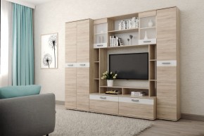 Гостиная Белла (Дуб Сонома/Белый глянец) в Сургуте - surgut.mebel24.online | фото 1