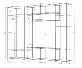 Гостиная Норден (Дуб Крафт белый) в Сургуте - surgut.mebel24.online | фото 4