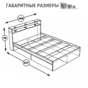 Камелия Кровать 1600, цвет белый, ШхГхВ 163,5х217х78,2 см., сп.м. 1600х2000 мм., без матраса, основание есть в Сургуте - surgut.mebel24.online | фото 4