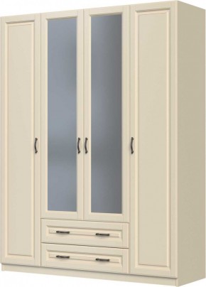 КАНТРИ Шкаф ШР-4 с 2 зерк. (слоновая кость) ЛАК в Сургуте - surgut.mebel24.online | фото