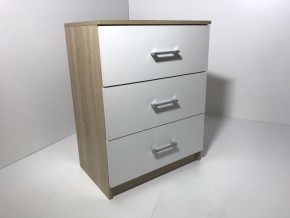 Комод 3 ящика (дуб сонома/белый) в Сургуте - surgut.mebel24.online | фото