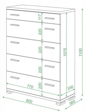 Комод Домино нельсон КМ-1 в Сургуте - surgut.mebel24.online | фото 2