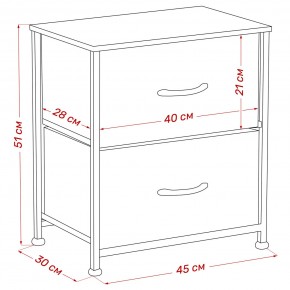 Комод Leset Линкс 2 ящ. (к/з), Каркас Белый, ящики Белые в Сургуте - surgut.mebel24.online | фото 8