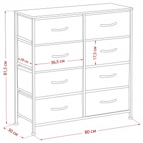Комод Leset Линкс 8 ящ. (к/з), Каркас Белый, ящики Белые в Сургуте - surgut.mebel24.online | фото 8