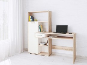 Компьютерный стол Квартет-8 дуб сонома/белый в Сургуте - surgut.mebel24.online | фото