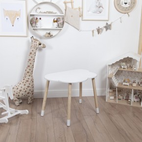 Комплект детский стол ОБЛАЧКО и стул ОБЛАЧКО ROLTI Baby (белая столешница/белое сиденье/береза ножки) в Сургуте - surgut.mebel24.online | фото