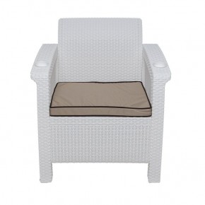 Комплект уличной мебели Yalta Premium Terrace Set (Ялта) белый (+подушки под спину) в Сургуте - surgut.mebel24.online | фото 6