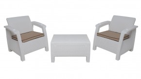 Комплект уличной мебели Yalta Premium Terrace Triple Set (Ялта) белый (+подушки под спину) в Сургуте - surgut.mebel24.online | фото 6