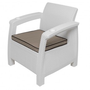 Комплект уличной мебели Yalta Premium Terrace Triple Set (Ялта) белый (+подушки под спину) в Сургуте - surgut.mebel24.online | фото 8