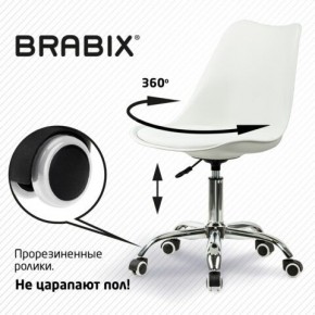 Кресло стул BRABIX "Eames MG-310 CH", хром, пластик белый, экокожа белая, 532923 в Сургуте - surgut.mebel24.online | фото 7