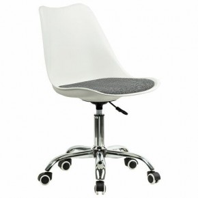 Кресло стул BRABIX "Eames MG-310 CH", хром, пластик белый, ткань серая, 532924 в Сургуте - surgut.mebel24.online | фото 2