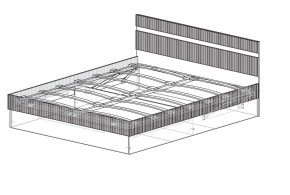 ОЛИВИЯ Кровать 1600 с основанием и ПМ в Сургуте - surgut.mebel24.online | фото 4