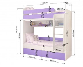 Кровать 2-х ярусная Юниор 5 в Сургуте - surgut.mebel24.online | фото 2