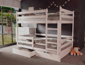 Кровать двухъярусная без крыши 80*160 Белый в Сургуте - surgut.mebel24.online | фото 1