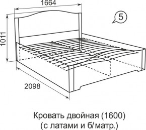 Кровать с латами Виктория 05 в Сургуте - surgut.mebel24.online | фото 2