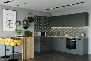 Кухня угловая Антрацит 2600х1600 (Стол. 38мм) в Сургуте - surgut.mebel24.online | фото 1