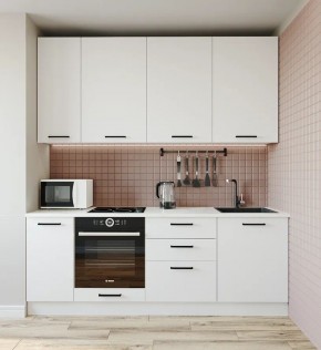 Кухонный гарнитур Белый Глянец 2200 h950 (Стол. 26мм) в Сургуте - surgut.mebel24.online | фото 1