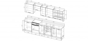 Кухонный гарнитур Меренга 3000 (Стол. 38мм) в Сургуте - surgut.mebel24.online | фото 2