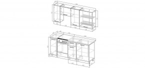 Кухонный гарнитур Смоки 1800 (Стол. 38мм) в Сургуте - surgut.mebel24.online | фото 2