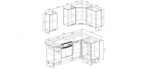 Кухонный гарнитур Старое Дерево 2000*1200 (Стол. 26мм) в Сургуте - surgut.mebel24.online | фото 2
