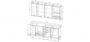 Кухонный гарнитур Старое Дерево 2200 h950 (Стол. 26мм) в Сургуте - surgut.mebel24.online | фото 2