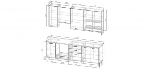 Кухонный гарнитур Старое Дерево 2400 h950 (Стол. 26мм) в Сургуте - surgut.mebel24.online | фото 2