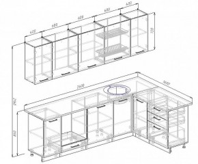 Кухонный гарнитур угловой Бланка 2600х1600 (Стол. 38мм) в Сургуте - surgut.mebel24.online | фото 2