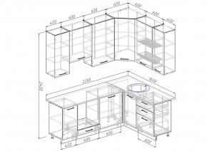 Кухонный гарнитур угловой Дели 2200*1600 (Стол. 26мм) в Сургуте - surgut.mebel24.online | фото 2