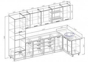 Кухонный гарнитур угловой Графика 3200х1400 (Стол. 26мм) в Сургуте - surgut.mebel24.online | фото 2