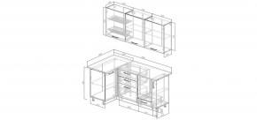 Кухонный гарнитур угловой Каппучино 1000*1800 (Стол. 38мм) в Сургуте - surgut.mebel24.online | фото 2