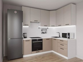 Кухонный гарнитур угловой Каппучино 2200*1600 h 950 (Стол. 38мм) в Сургуте - surgut.mebel24.online | фото