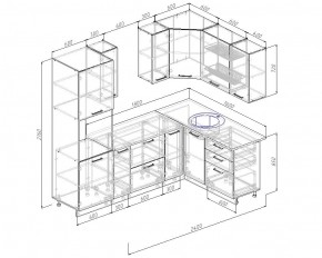 Кухонный гарнитур угловой Капри 2400х1600 (Стол. 38мм) в Сургуте - surgut.mebel24.online | фото 2