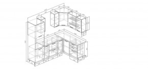 Кухонный гарнитур угловой Санторини 2400*1600 (Стол. 26мм) в Сургуте - surgut.mebel24.online | фото 2