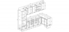 Кухонный гарнитур угловой Санторини 3200*1400 (Стол. 38мм) в Сургуте - surgut.mebel24.online | фото 2